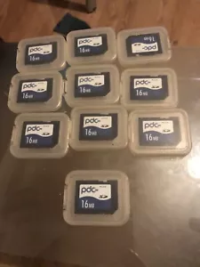 10 Lots Vintage PDC 16Mb Secure Digital SD Card Class2 Made in Taiwan See Photos - Picture 1 of 12
