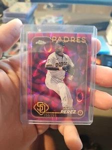 2024 Topps Chrome Update Magenta & Purple Lava Lamp USC72 Martin Perez /299 - Picture 1 of 3