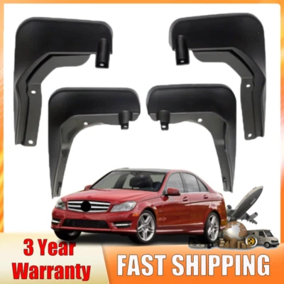 4x Protector de guardabarros contra salpicaduras para Mercedes Benz C W204 Sport AMG C63 2011-2014 sedán Foto 1 de 3