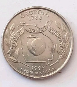 1999 P USA GEORGEA FREE,QUARTER DOLLAR IS A STUNNING DESIGN MUST HAVE TO COLLECT - Picture 1 of 2