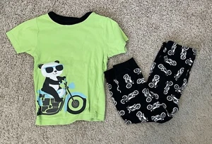 Wonder Nation Panda Riding Motorcycle Pajama Set Size 5T  - Picture 1 of 6