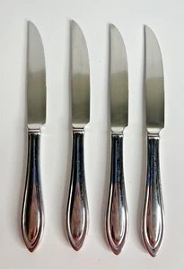 Lenox Medford Stainless Steak Knives Glossy 18/10 Flatware Knife Lot of 4 - Picture 1 of 6