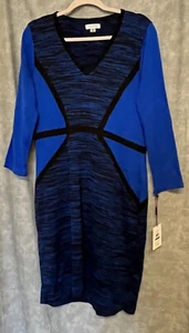 Neu Gr. XL Calvin Klein Pullover Kleid Blau Schwarz - Bild 1 von 5