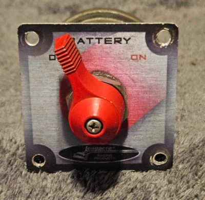Longacre Racing 45785 Battery Disconnect Switch - 4 Terminal w/panel - Image 1 of 3