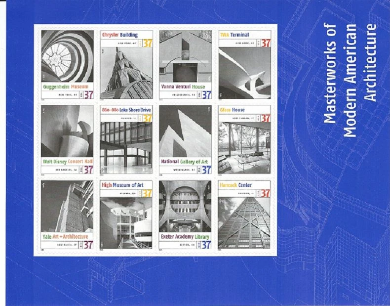 Scott  #3910... 37 Cent...American Architecture...Sheet of  12 - Image 1 of 1