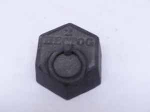 französiches Gewicht 2 Hectog 200 gramm Eisen Kaufmann Eckige Form Frankreich - Picture 1 of 4