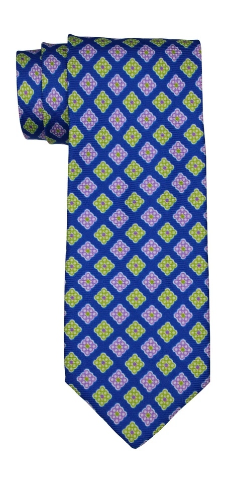 Corbata Estampada Medallón Azul Loco Antiguo Altea Milano Hecha en Italia Foto 1 de 1