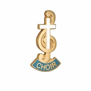 6 Gold Plated Church Choir Pins - Church Choir Pin Set