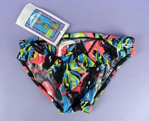Original Sin Usar c1990 Verdadero Vintage Stock, The Finals Nylon/Lycra Calzoncillos - Imagen 1 de 1