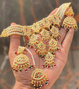 Juego de joyería al por mayor indio Jadau Kundan más vendido en línea - Imagen 1 de 9