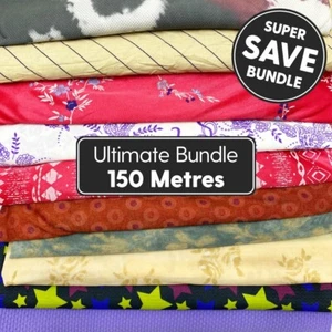 150 Metre Ultimate Jersey Fabric Bundle 50x 3 Metre Length Random Prints/Colours - Picture 1 of 5