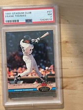 1991 stadium club frank thomas psa 7