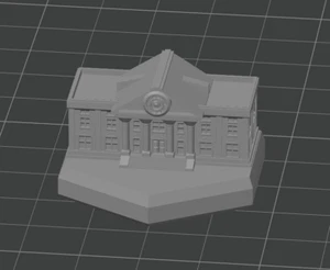 Mayor's Office Clock Tower (single hex)-Wargame Terrain Compatible W/Battletech - Picture 1 of 5