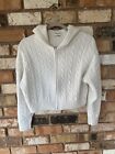 Sunday Best Aritzia Hoodie Sweater Wool  Jacket Women S Ivory  Full Zip Crop