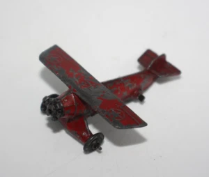 Slush Mold Airplane US Air Force #32 Red Vtg Metal Toy 2.5" missing prop - B - Picture 1 of 10