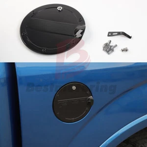 Black ABS Gas Door Cover Fuel Tanks Oil Cap for Ford F150 2015-2018 with lock - Bild 1 von 10