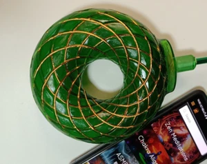 12 tur 8" green Rodin Coil Scalar Toroidal Vortex Wave Torsion Fields Generator - Picture 1 of 15