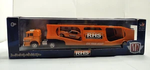 2018 M2 Machines RHS 1964 Ford Car Hauler Model Diecast w/ Car NIB 1:64 Scale - Picture 1 of 12