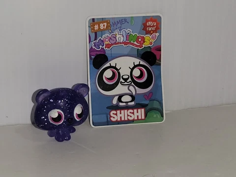 Moshi Monsters Shishi purple sparkly w/card Rare Moshlings Figure Cover