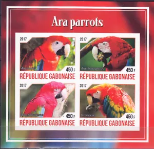 W GABON Y2017 (10) PARROTS - Picture 1 of 1
