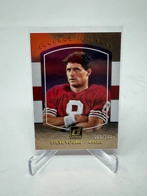 2017 Donruss Football Steve Young Legends Of The Fall Card #3  #069/100 - Image 1 of 2