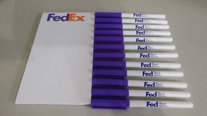FEDEX  MARKER BLACK  LOT OF 12 MEDIUM TIP, PLUS 1 FEDEX NOTE PAD 4X7 50 SHEETS - Picture 1 of 5