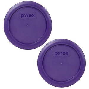 Pyrex 7200-PC Plum Purple 5in. Round Plastic Replacement Lid Cover (2-Pack) - Picture 1 of 2