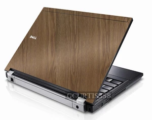 WOOD Vinyl Lid Skin Cover Decal fits Dell Latitude E6410 Laptop - Picture 1 of 1