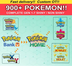 Pokemon Home FULL SHINY LIVING DEX Gen 1-7 | ALL Legendary 6IV | Custom Trainer - Picture 1 of 1