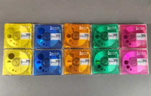 10 Maxell Color Mix 74 Minutes Minidiscs MD Minidisk Minidisc Dots From 2000 - Picture 1 of 5