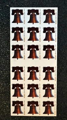 2007USA Forever #4128a Liberty Bell (V11 on back) ATM Booklet Pane of 18 - Image 1 of 2
