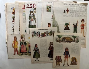 Vintage 1963 - 1971  Betsy McCall Magazine Paper Doll Pages Uncut - Picture 1 of 12