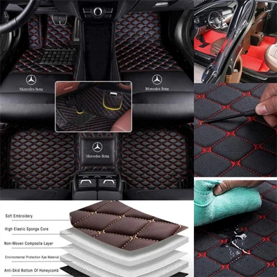 Alfombrillas coche aptas para Mercedes Benz todos los modelos forros personalizados alfombras impermeables Foto 1 de 4