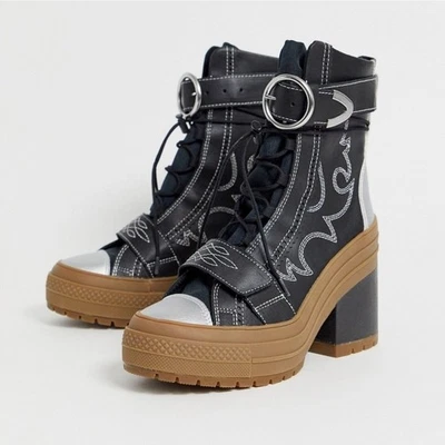 Bota Vaquera Converse Chuck Taylor All Star GR82 Plataforma Negra Mujer Talla 9 Foto 1 de 4