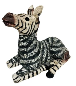 Zebra Display Statue Zebra Display Statue Patterned Sitting Zebra Figurine - Picture 1 of 7