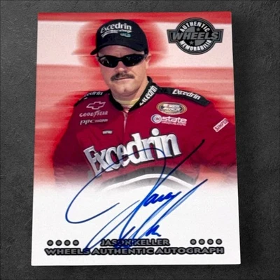 Jason Keller pack pulled NASCAR signed card 2001 WHEELS AUTHENTICS AUTOGRAPH - Image 1 of 2