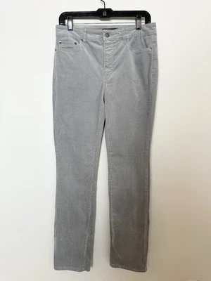 Lauren Ralph Lauren женщин вельветовые брюки размер 8 серый прямые штанины карманы - Изображение 1 из 4