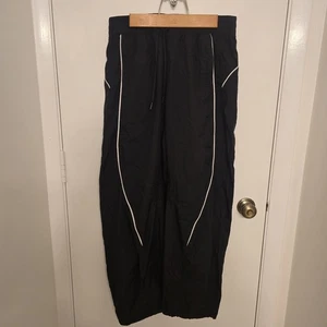 Lululemon Athletica Pantalone Donna Track Large Nero Bianco Tuping Riflettente - Foto 1 di 5