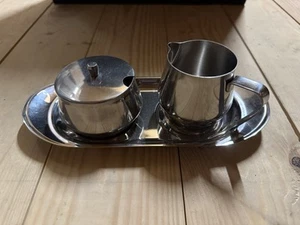 WMF Milch- und Zucker Set mit Tablett, Cromargan Edelstahl 18/10 - Bild 1 von 1