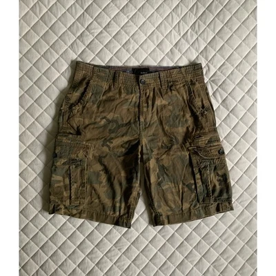 Y2K VTG Hurley Camouflage Cargo Shorts Sz 36 Distressed Baggy Heavy Streetwear - Image 1 of 4