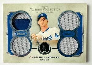 2013 Topps Museum Chad Billingsley Jersey PATCH QUAD Card SP #/99 Dodgers - Picture 1 of 3