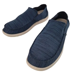 Crocs Santa Cruz Slip On Shoes Mens 14 Blue White Lightweight Loafers VGUC - Imagen 1 de 14