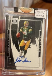 Brett Favre 2022 Panini Impeccable  Auto Autograph 10/10 Jersey Match Gold - Picture 1 of 2