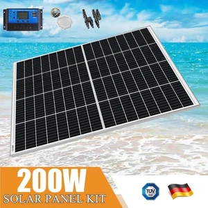 200W 200 Watt Mono 18V Solarpanel Solarmodul für 12V Solaranlage Photovoltaik DE - Bild 1 von 14