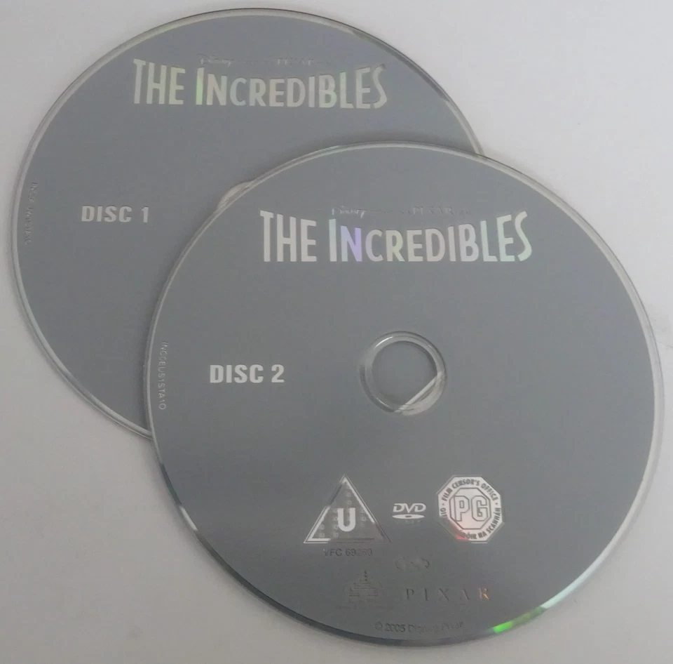 The Incredibles (DVD, 2005) DISCS ONLY - Image 1 of 1