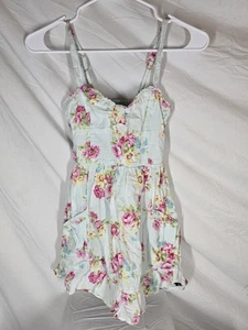 Abercrombie And Fitch Medium Girls Kids Blue Floral/flower Dress Vintage - Picture 1 of 3