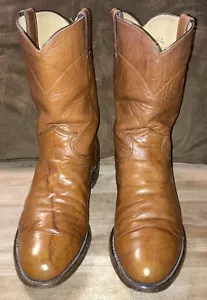 Justin Classic Roper Style 3163 Brown US#9D Marbled Leather Men's Cowboy Boots . - Picture 1 of 18