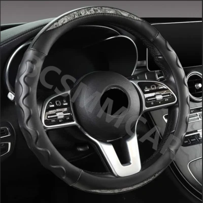 Car Steering Wheel Cover Comfortable Grip Protector Sleeve Non-slip Accessories - Image 1 of 4