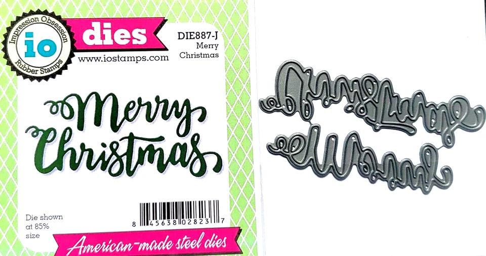 Impression Obsession FELIZ NAVIDAD Metal Fino Artesanal Corte JUEGO DIE887-J Foto 1 de 1