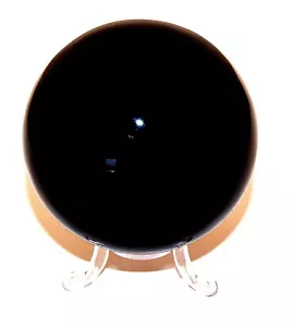Large Black Obsidian Sphere 80mm with Stand - Picture 1 of 1